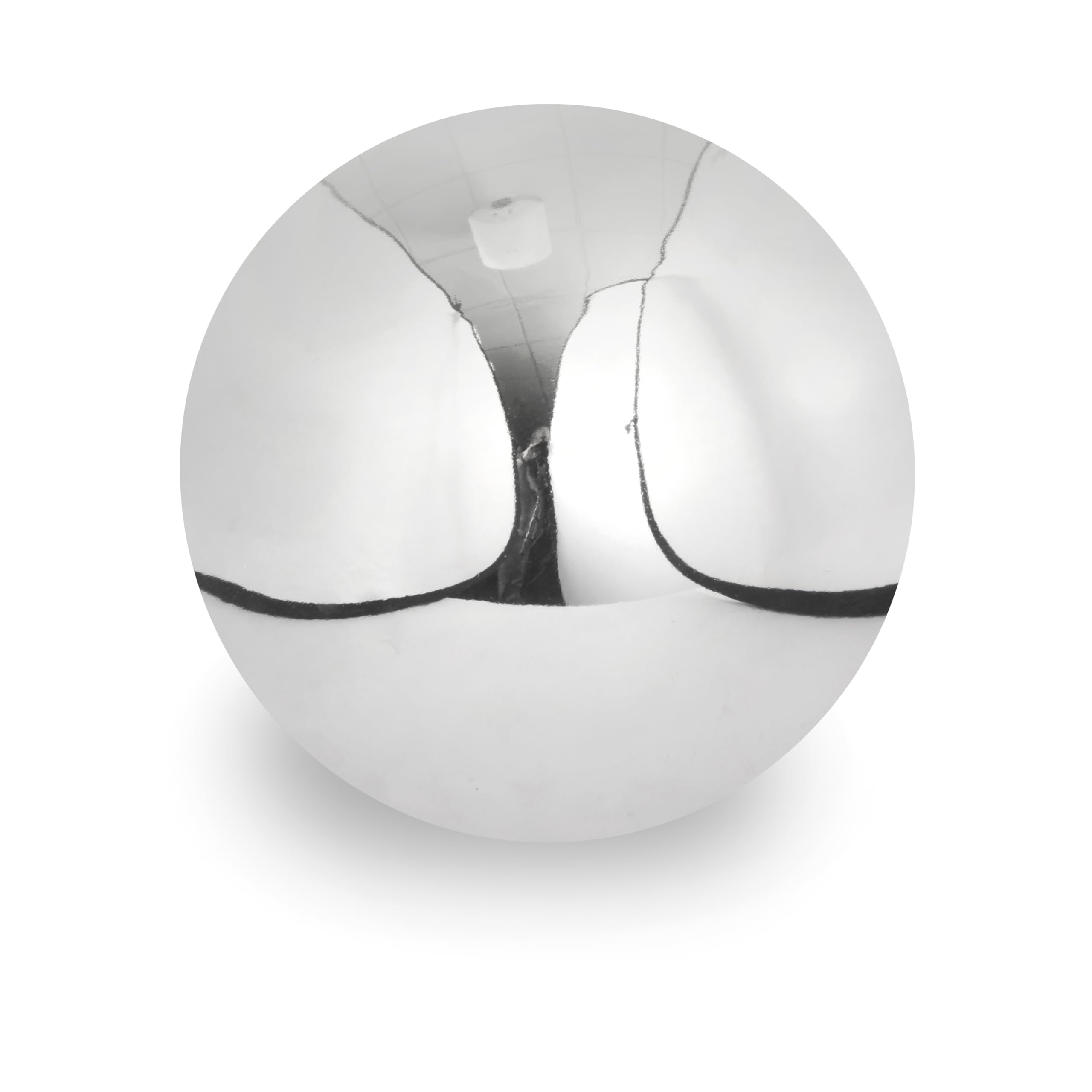 Garden Mile Boule d'observation en acier inoxydable - Boule creuse réfléchissante - 25 cm - Argenté poli - Boule flottante pour décoration de jardin - 25 cm