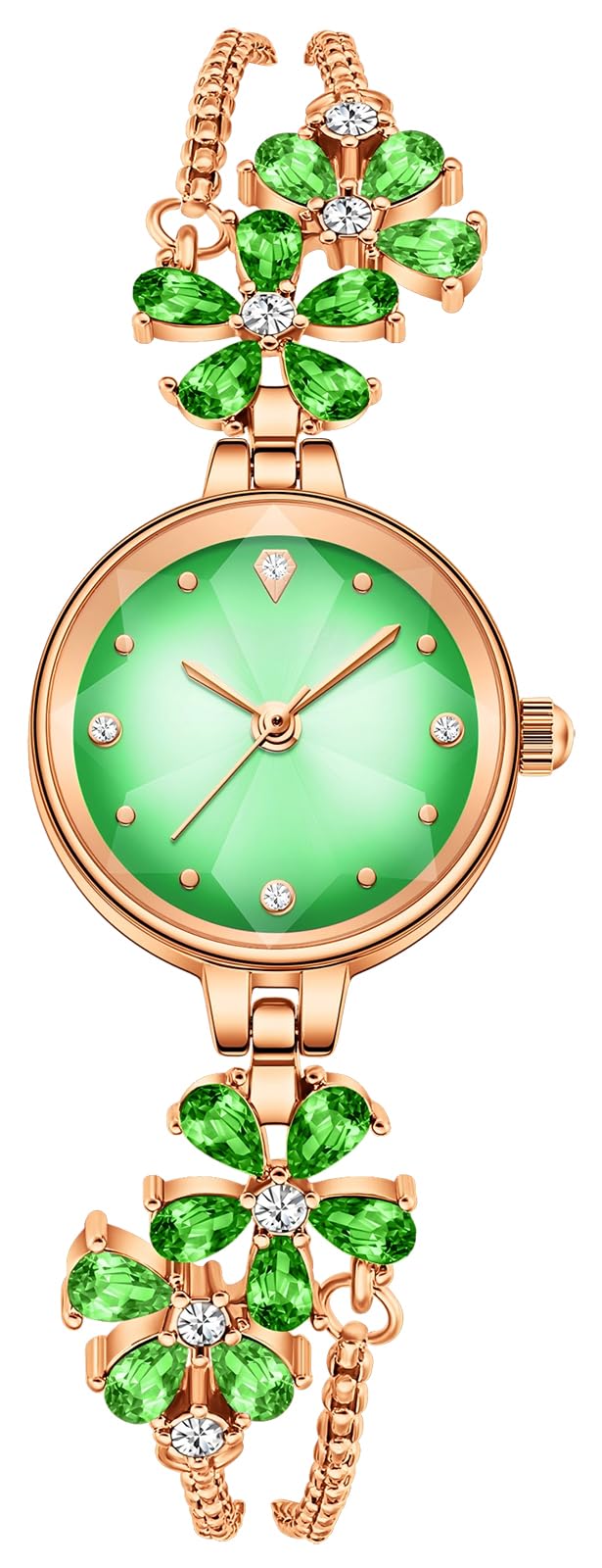 findtime Analoge Damenuhr Klein Schmal Quarzuhr Diamond Gliz