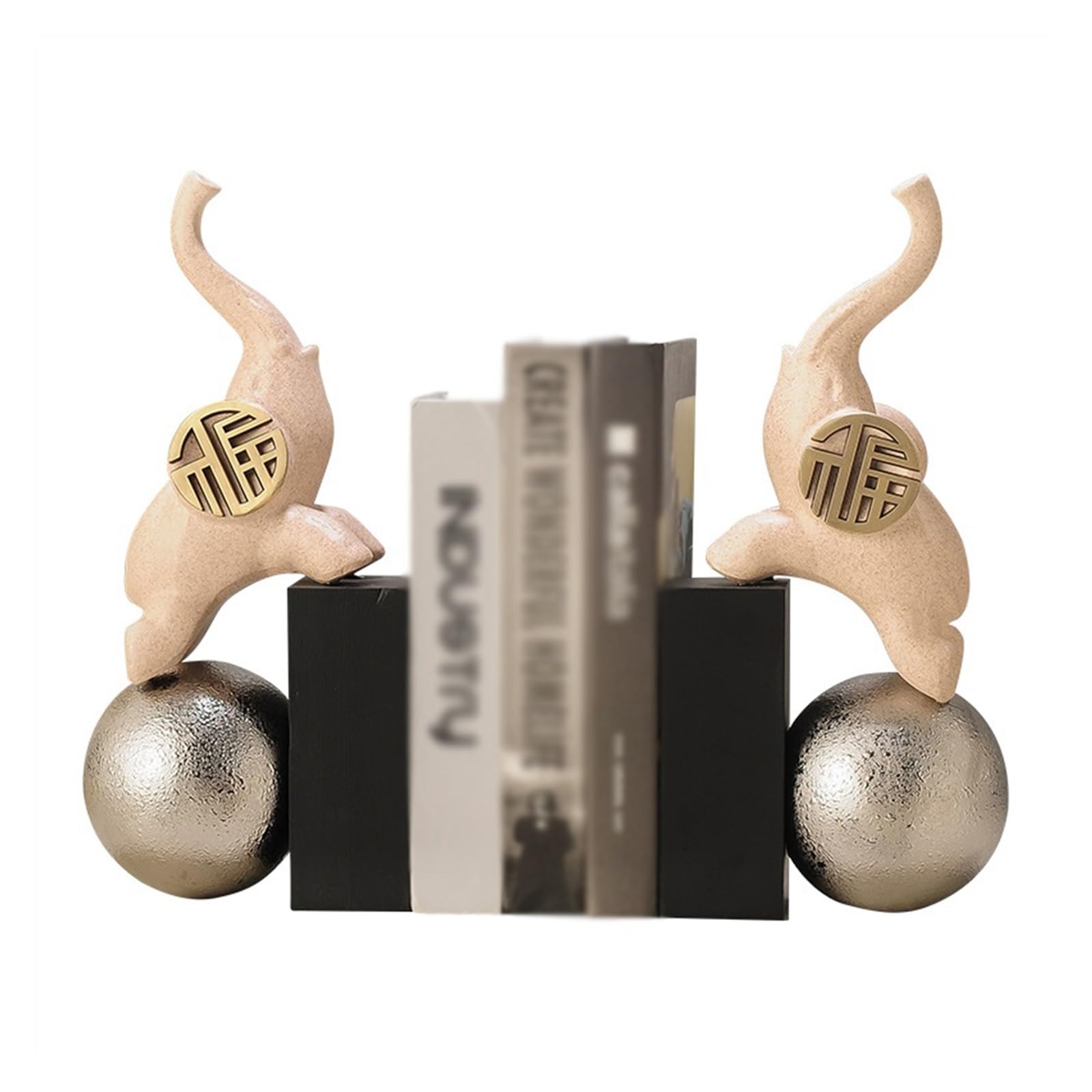 Shelves Ceramic Bookshelf Bookends Bookend Supports Home and Office Shelf Table Decor for Library or Study Book Support