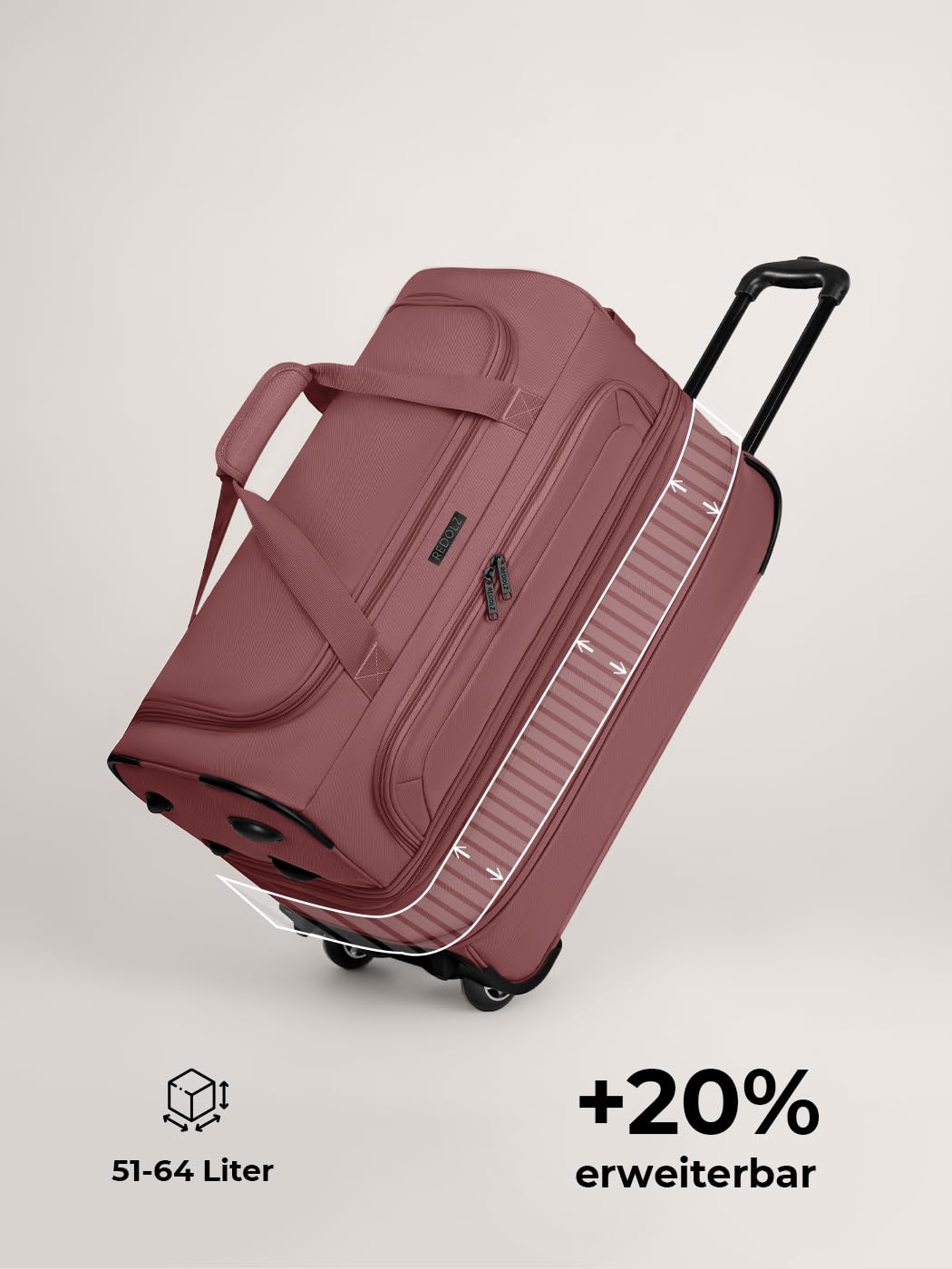 Stammarartikel Duffle Essentials Exp., rose, M (55 cm) erweiterbar, Torba podróżna exp. z kółkami