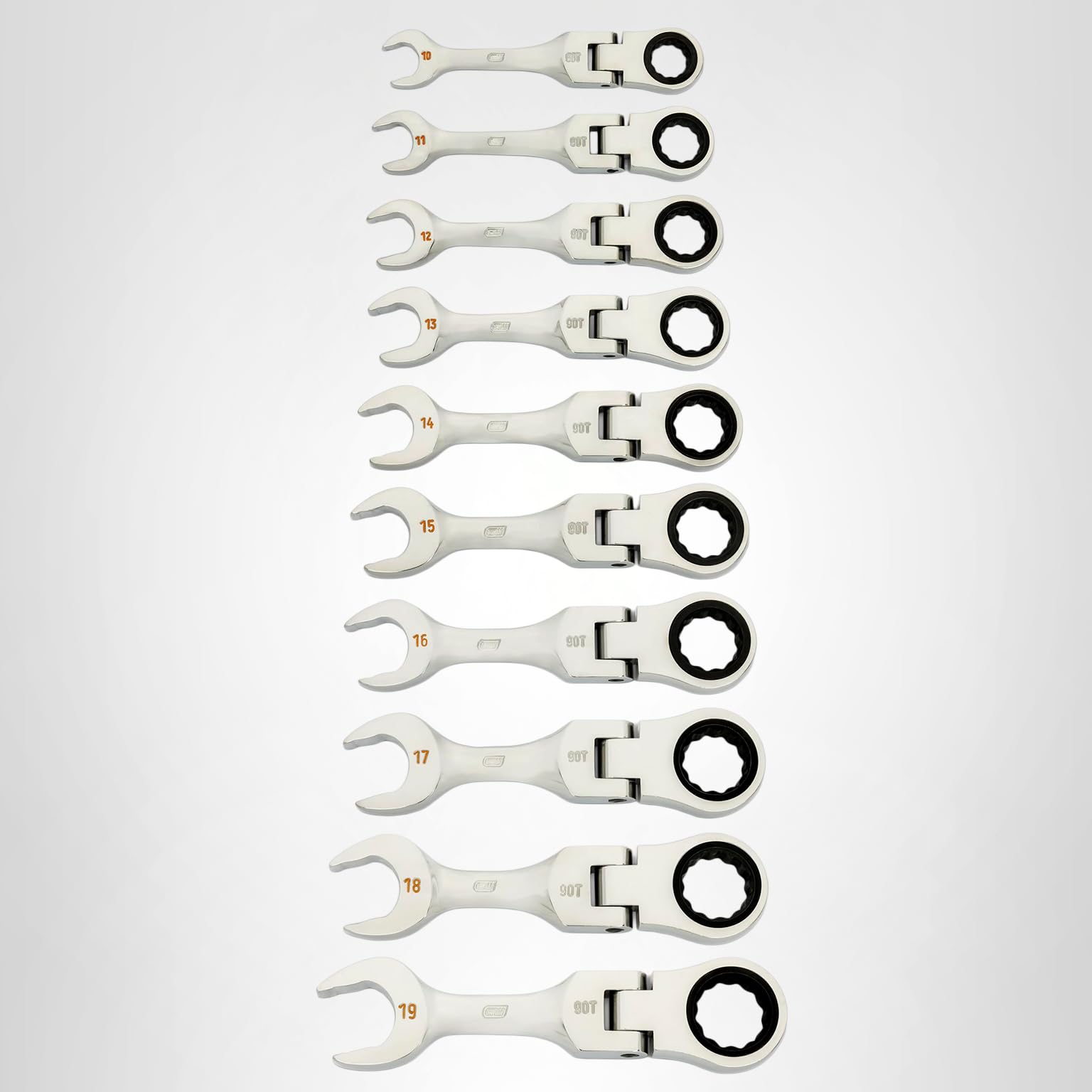 GEARWRENCH 10 Piece 90-Tooth 12 Point Stubby Flex Combination