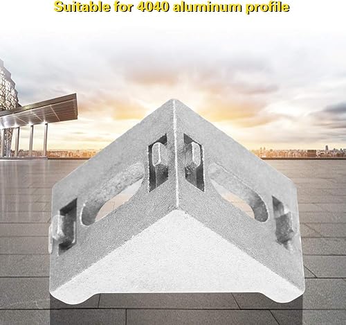 Miniatura 3 de 25 unids L soporte esquina abrazadera sujetador 2 agujero aluminio ángulo recto soporte soporte soporte junta para extrusión para puerta, hoja de