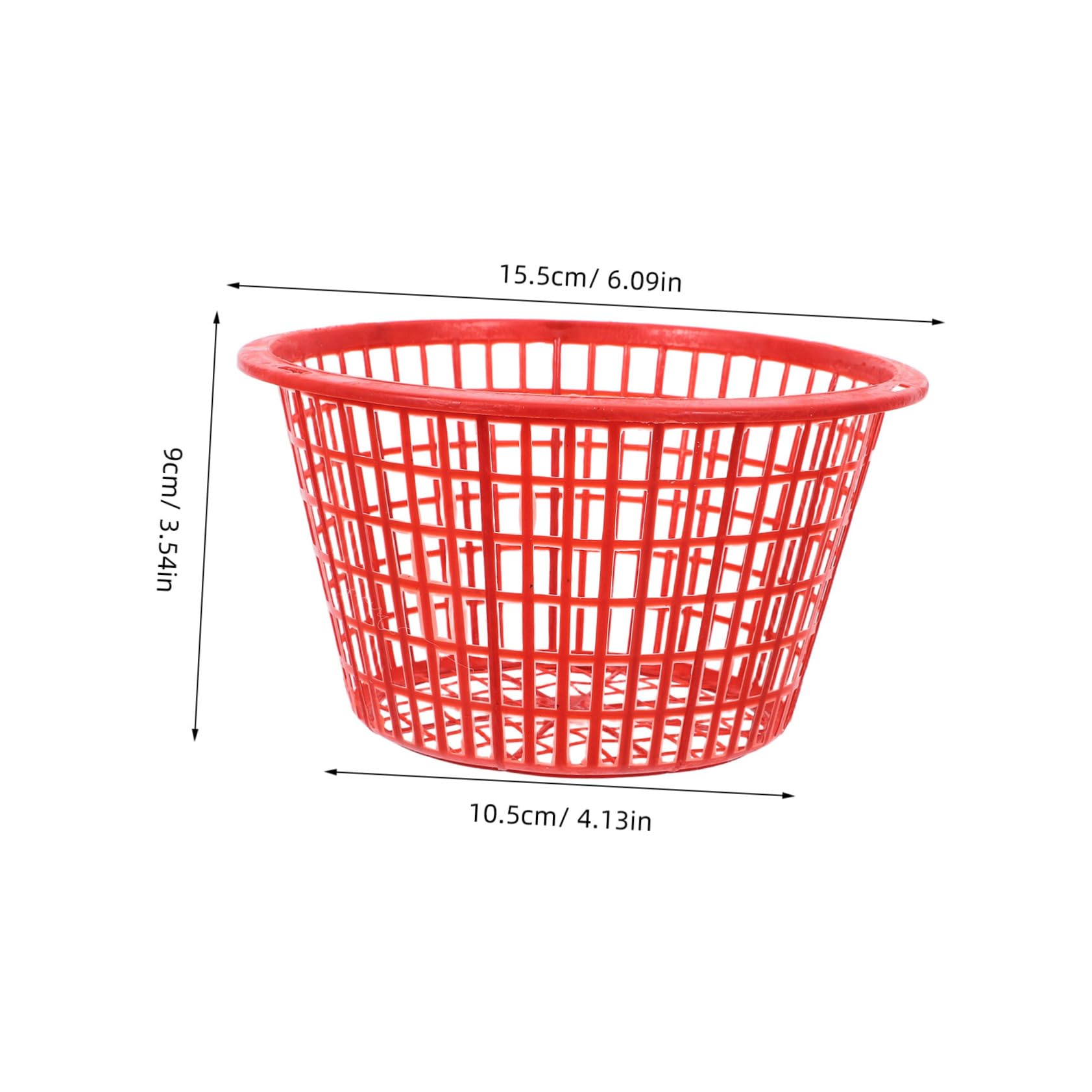 HANABASS 10pcs Small Plastic Fruit Picking Basket Round Container Handle for Strawberry Blueberry Harvest Versatile Storage for Boys and Girls and Home Use