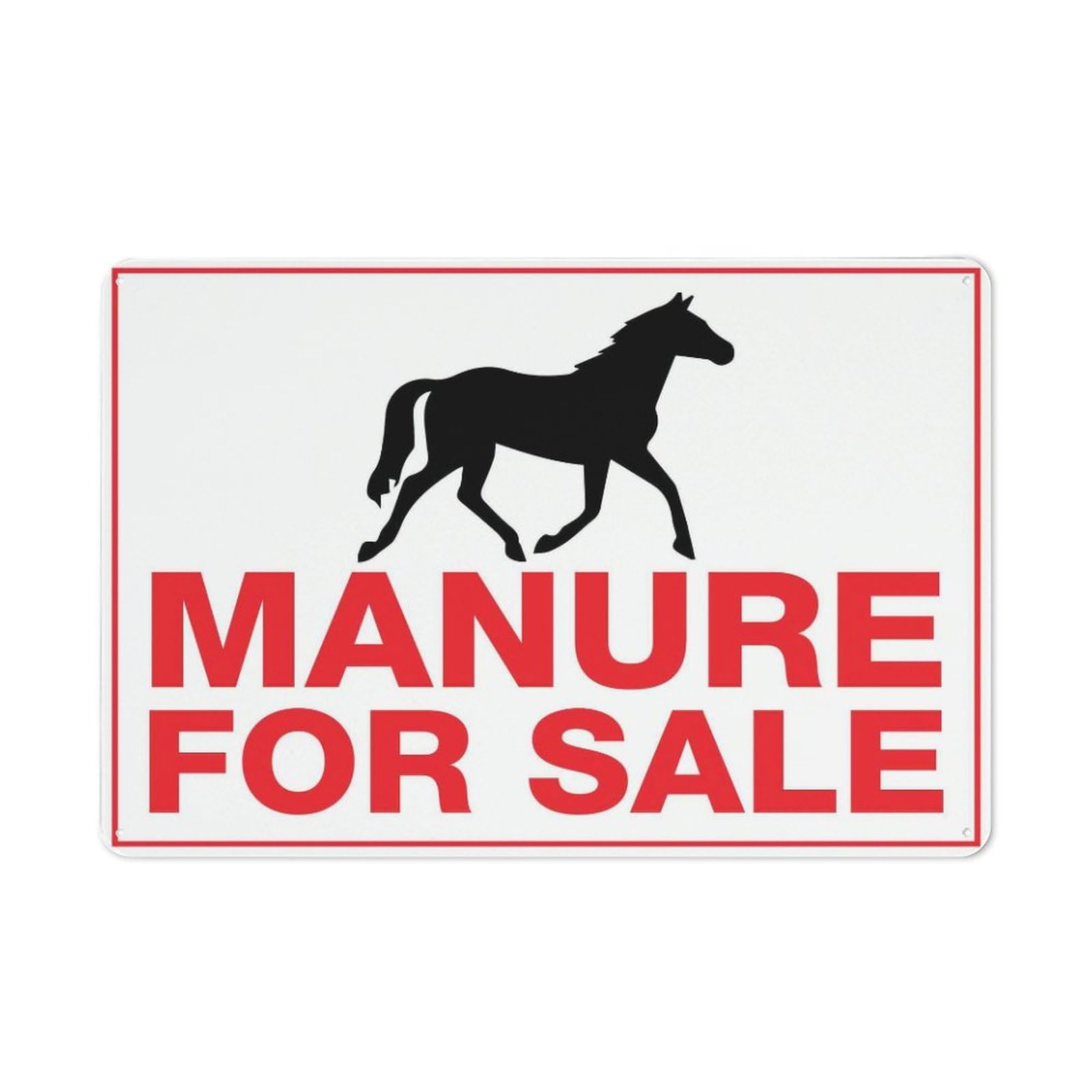 Xewazd A2055 Vintage Metal Tin Sign Manure For Sale 8"X12" Aluminum Sign - Rust-Resistant, Weather-Durable, Easy To Mount
