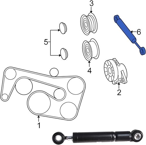 Miniatura 7 de Amortiguador de vibración torsional para Mercedes Sprinter Van 906 V-acanalado cinturón amortiguador 2722000114 A2722000114 68020887AA