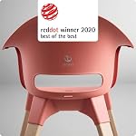 Stokke Clikk High Chair, White - All-in-One High Chair with Tray + Harness - Light, Durable & Travel Friendly - Ergonomic with Adjustable Features - Best for 6-36 Months or Up to 33 lbs