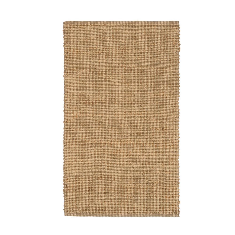 LOLAhome Alfombra Rectangular de Yute de Color Natural | Alfombra 100% Fibra de Yute, Trenzado a Mano para Salón, Comedor, Dormitorio y Pasillo de 140x70 cm