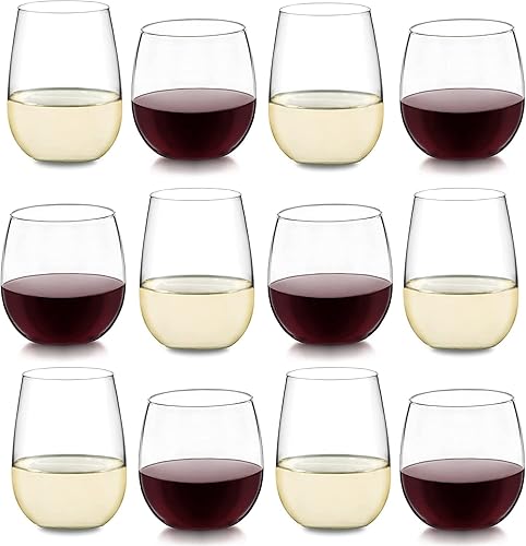 Vasos de vino Libbey Vina Stemless Juego de 12 Transparente
