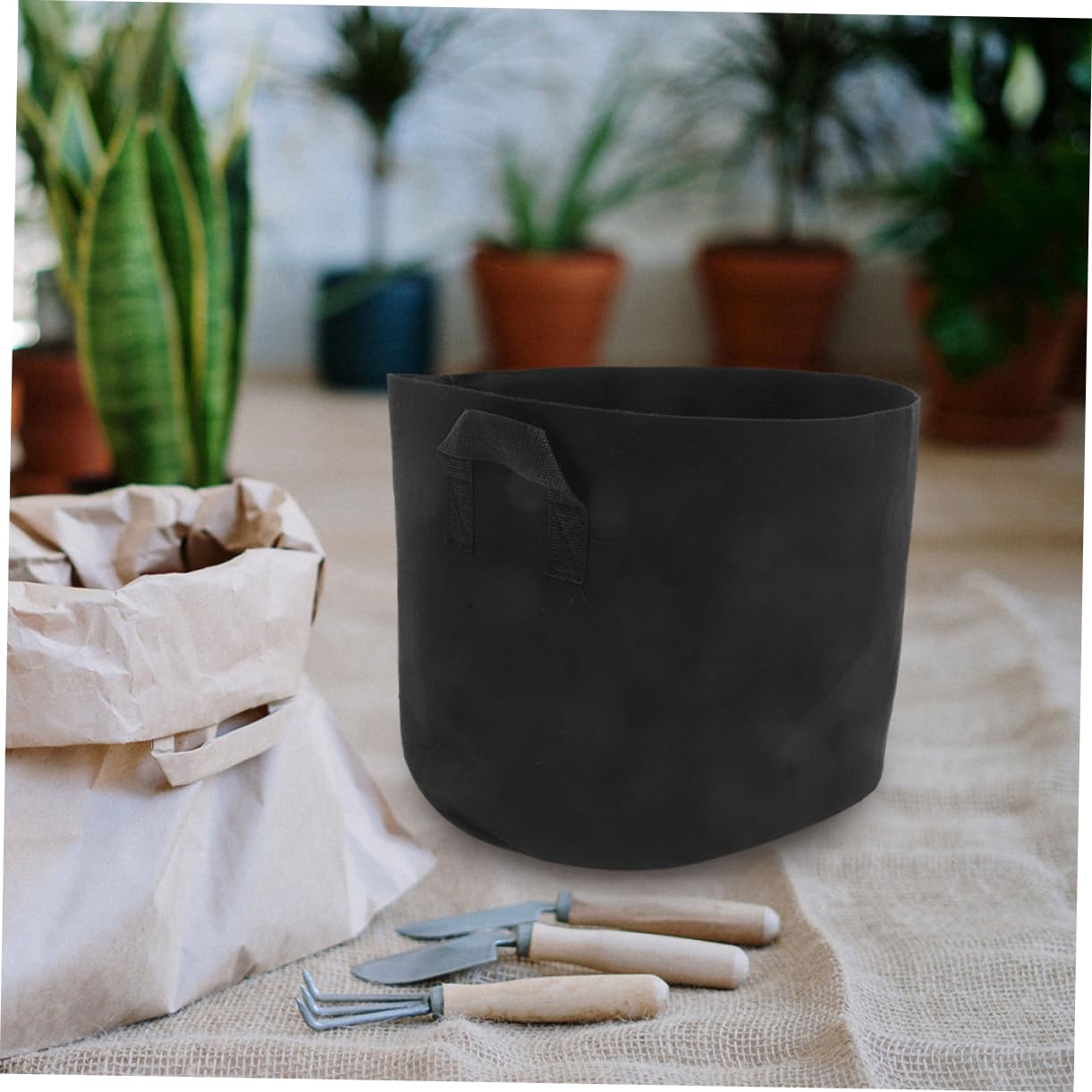 3piezas Bolsa De Cultivo para Plantas Macetas De Tela No Tejida Bolsa De Jardín Ventilada para Cultivar Verduras y Flores