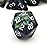 Haxtec DND Dice Set 7PCS Resin Dice Set Black with Iridescent Mylar Inclusion Polyhedral D&D Dice for Roleplaying Dice Games Compatible with Dungeons and Dragons
