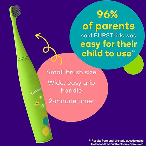 Miniatura 4 de CoComelon x BURSTkids - Cabezales de cepillo de dientes eléctricos de repuesto - cerdas suaves con infusión de carbón para limpieza profunda