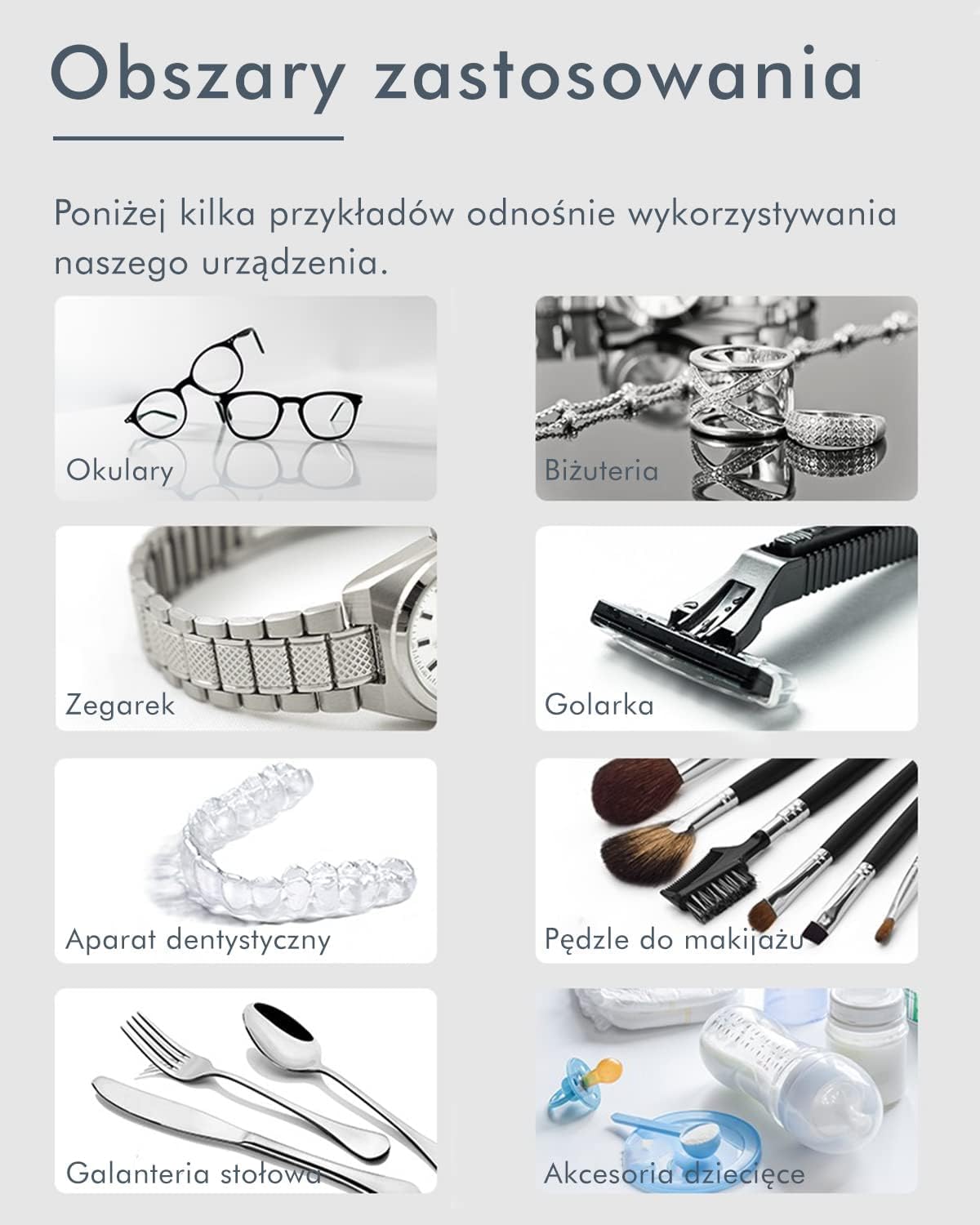 mfa® | Ultradźwiękowy oczyszczacz dla okularów, srebrnej biżuterii i narzędzi | Ultradźwiękowa myjka dla srebra | Ultradźwiękowe urządzenie dla oczyszczania | Czyszczenie ultradźwiękiem