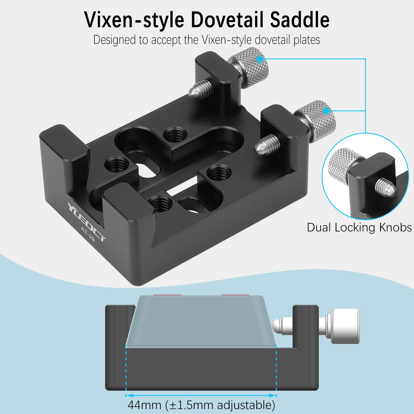 Dovetail Plate Vixen-Style Telescope Mount Clamp Rock-Solid
