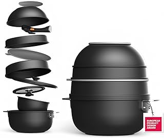 MasterPRO Share and Play, 10-piece stackable cookware set, removable handle, space-saving, iLAG Ultimate non-stick coating, suitable for induction cookers, thermal control, gift idea