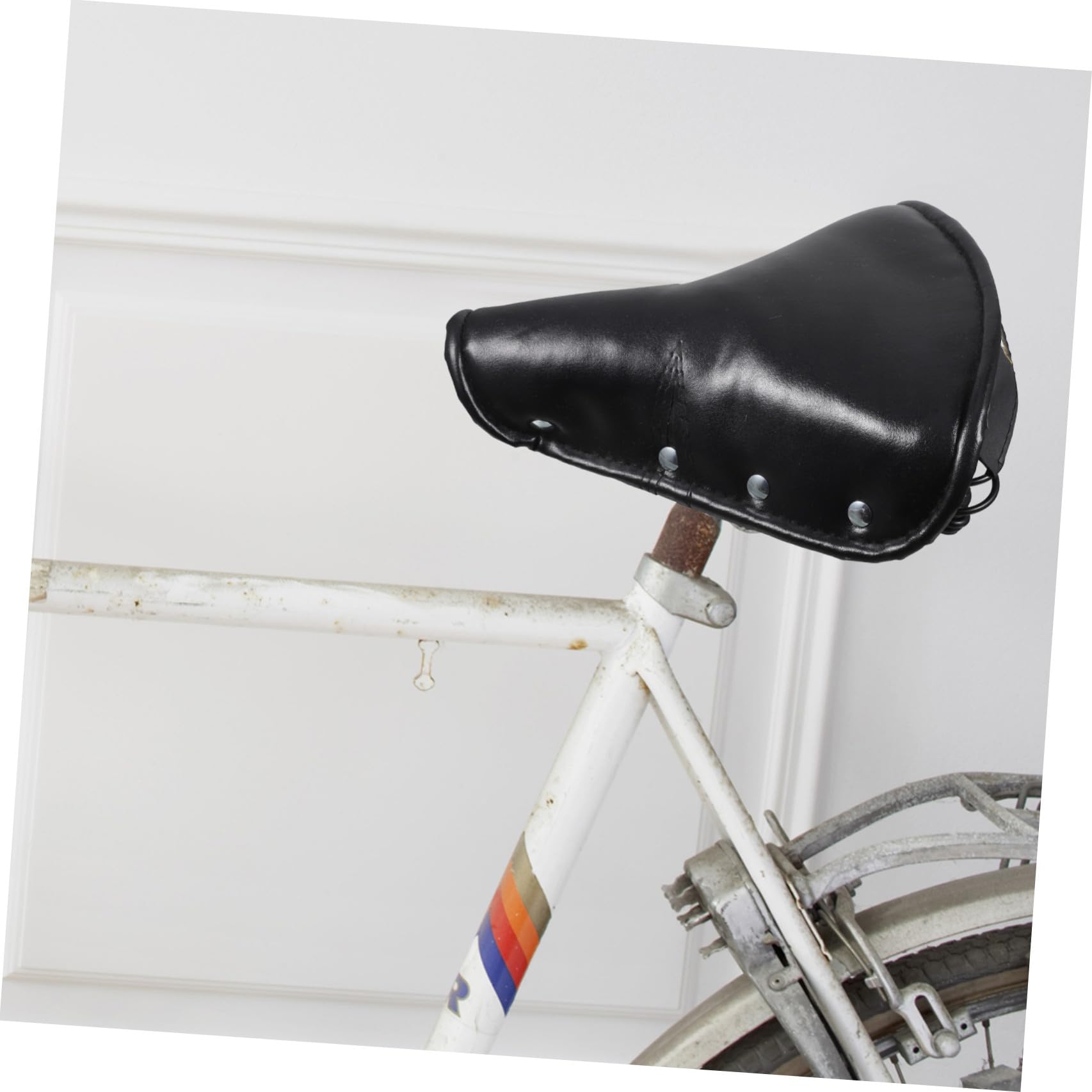 Retro Ledersattel Sitzkissen Für Vintage-Trikes Und Fahrräder Bequemer Und Langlebiger Fahrradsattel in Schwarz Für Optimales Fahrvergnügen