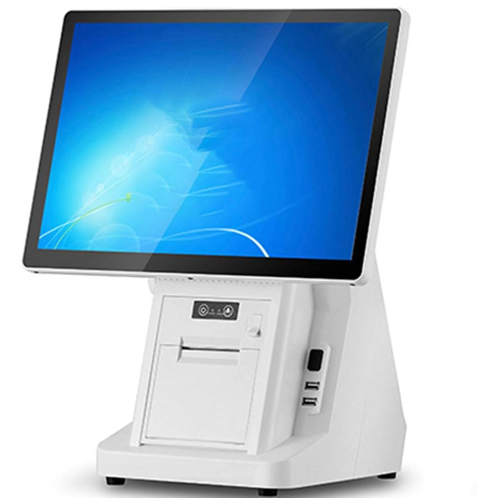 Registratore di Cassa Doppio Schermo Touch 15",64g Ssd, Cassa Touch Screen per Gestione Negozio, Bar, Ristorante, Supermercato, Minimarket, Catering SingleScreen-A（58mm）