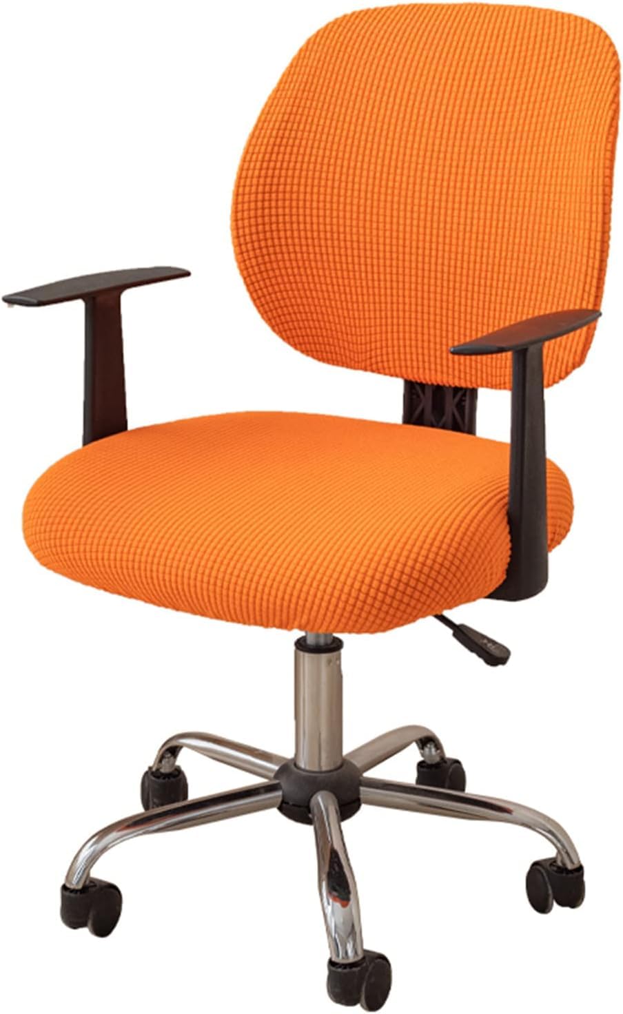 Office Chair Cover,Chair Protectors Computer Chair Covers, ,Split Stretch Spandex Seat Slipcover,Corn Silk Fabric Removable Washable Rotating Swivel Chair Protective Covers(No Chair),Blue,10PCS ( Colo
