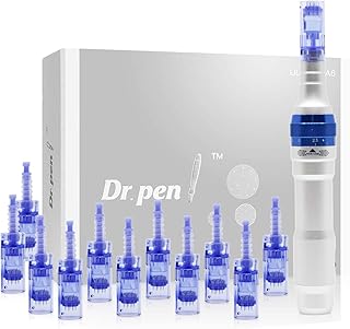 دكتور. المجموعة الكهربائية الاحترافية للعناية بالبشرة من دكتور بين، تتضمن 12 رأس غيار - ست رؤوس مكونة دبوس، 6 روؤس 36 موديل A6 , متعدد الالوان