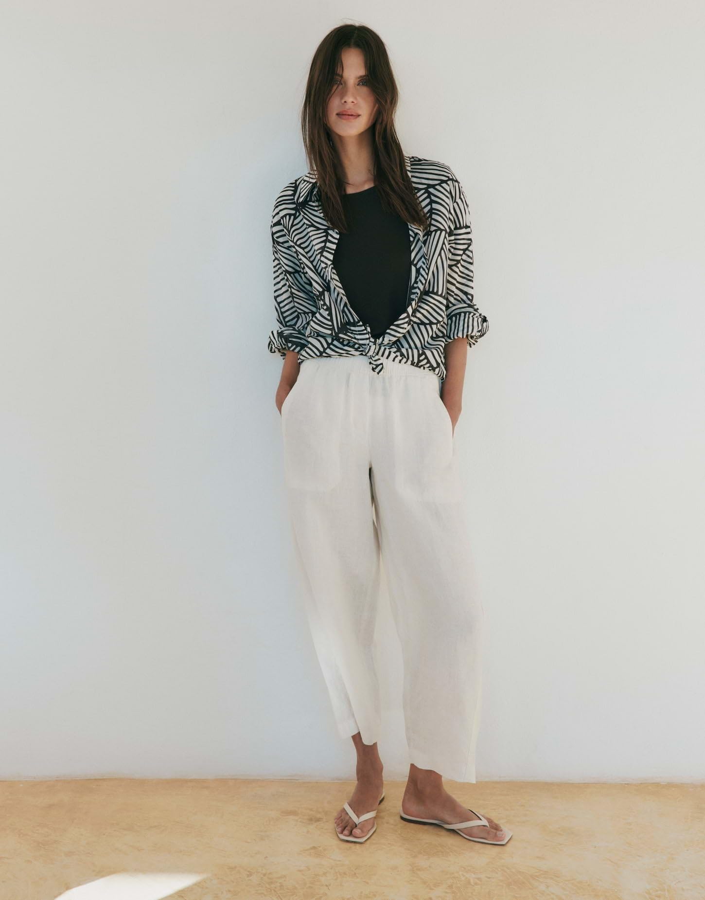 OPUS Damen City Pants | MYHA Linen Relaxed Barrel Fit aus reinem Leinen