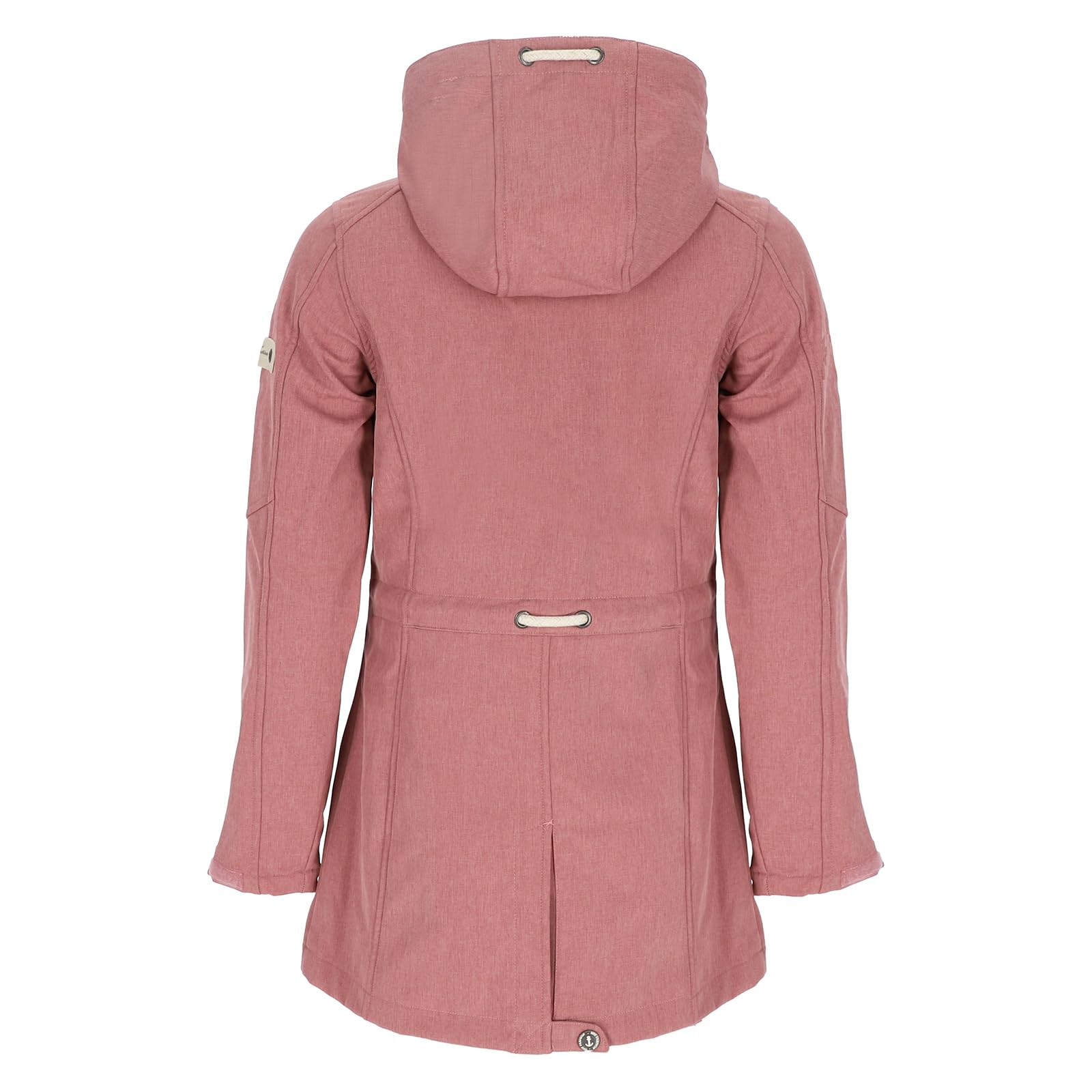 Dry Fashion Damen Softshellmantel Büsum - Softshelljacke Lindgrün, Größe 36 | Atmungsaktiv, Wind- & wasserabweisend, Taillierter Schnitt, 2-Wege-Reißverschluss, Abnehmbare Kapuze, Taillenregulierung