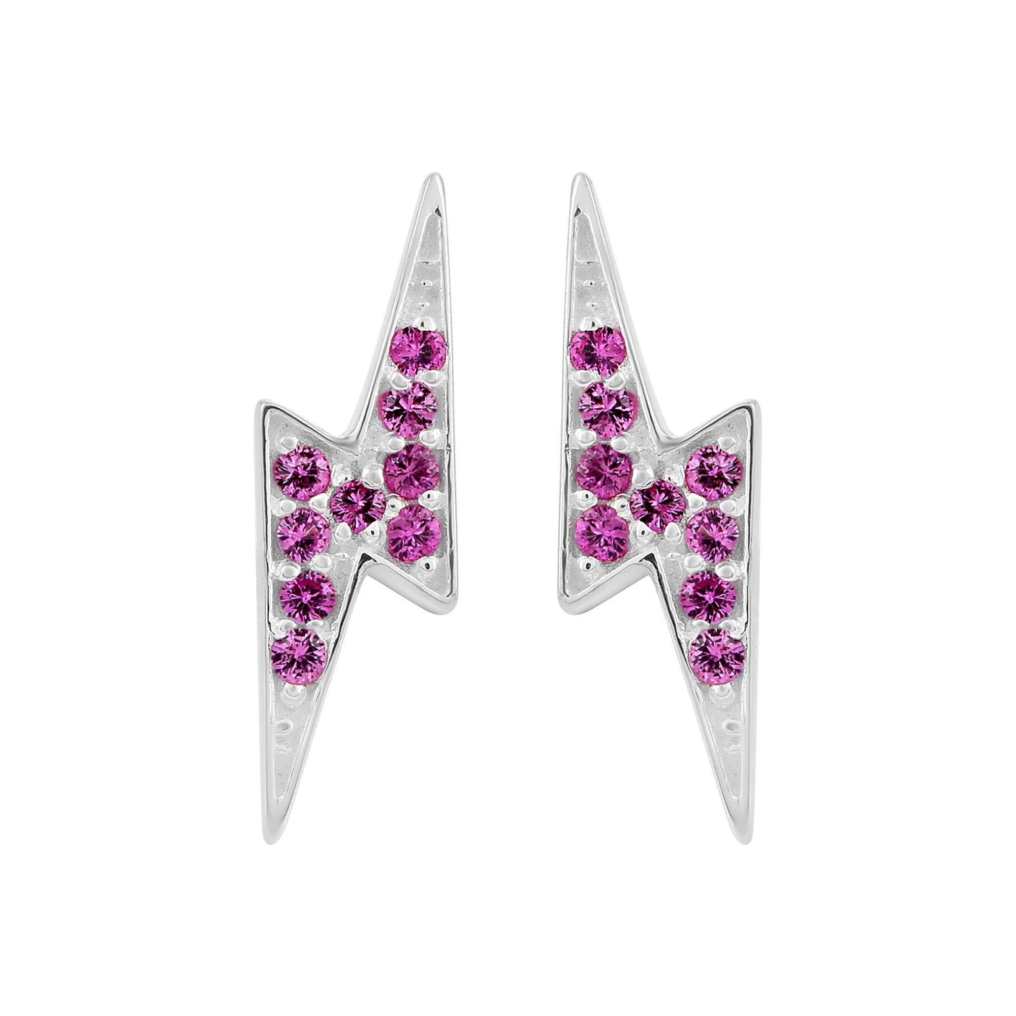 Ravishing Impressions925 Sterling Silver Round Pink Sapphire