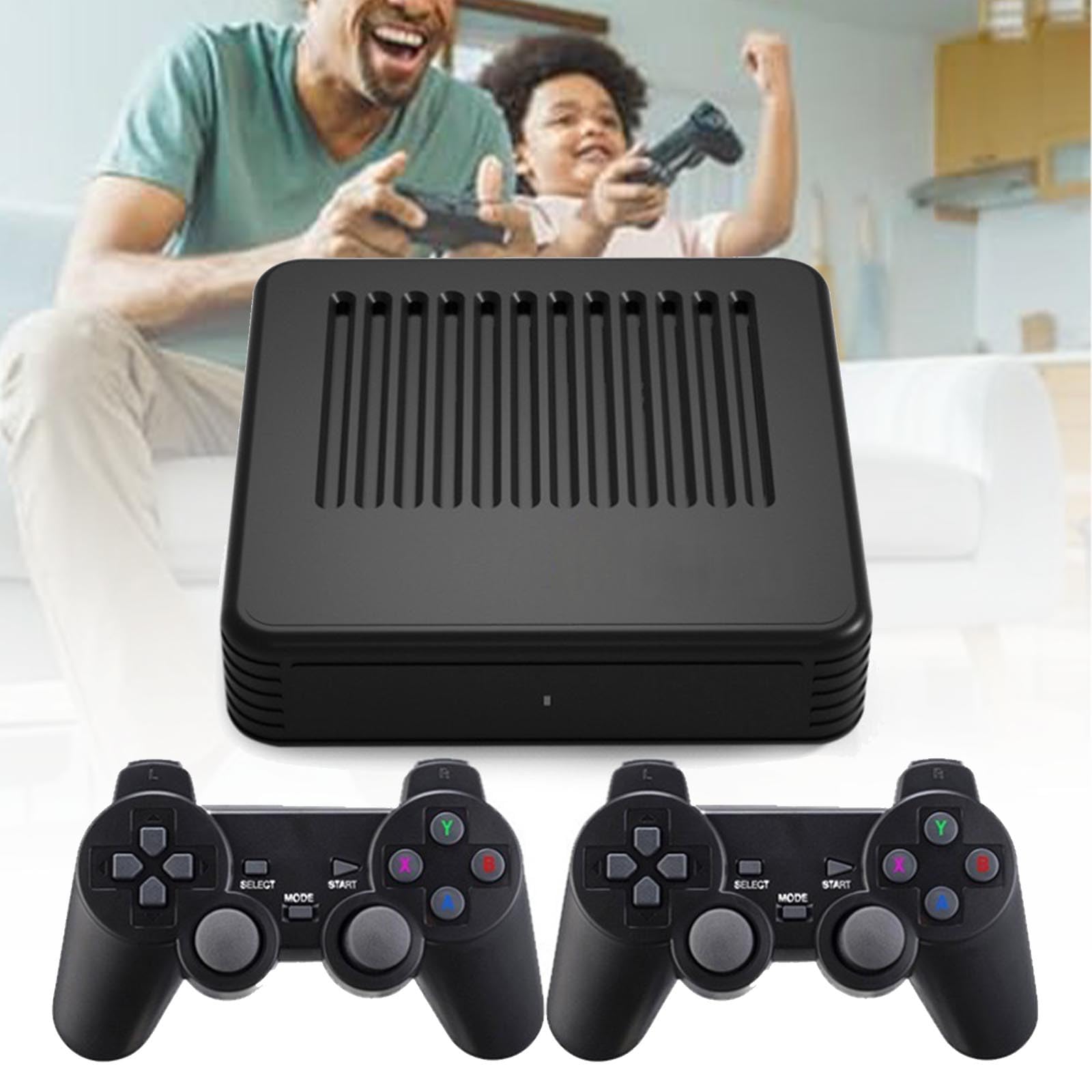 Console per Videogiochi, Uscita HD HDMI 1080P, Stick da Gioco retrò Plug & Play con 2 Controller Doppi Wireless, Oltre 60000 Giochi Integrati 256G per Bambini E Adulti