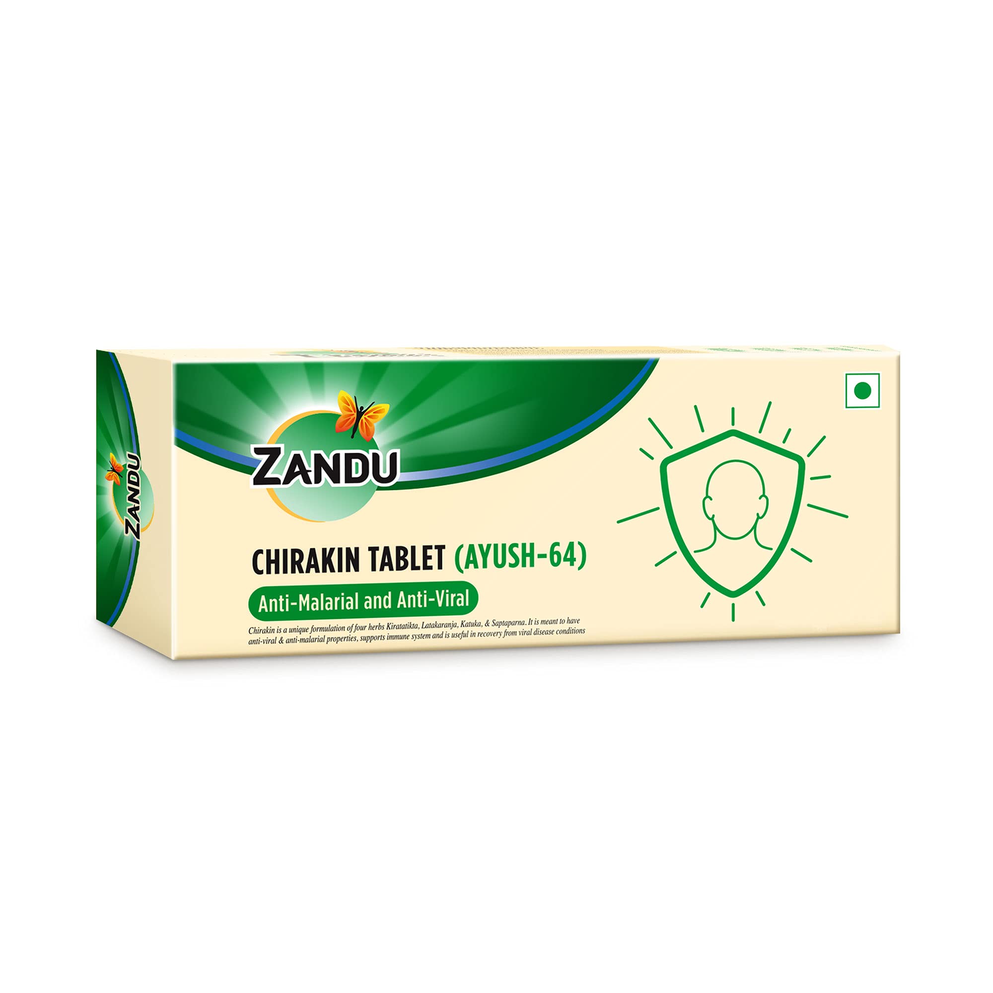 Zandu Chirakin Tablets (Ayush 64), Protection from Infections and Antiviral Properties, Helps in Managing & Building Overall Immunity, Health & Wellness - (Pack of 10 Tablets x 6 Strips) (B094XBGJ6N) Amazon Price History, Amazon Price Tracker