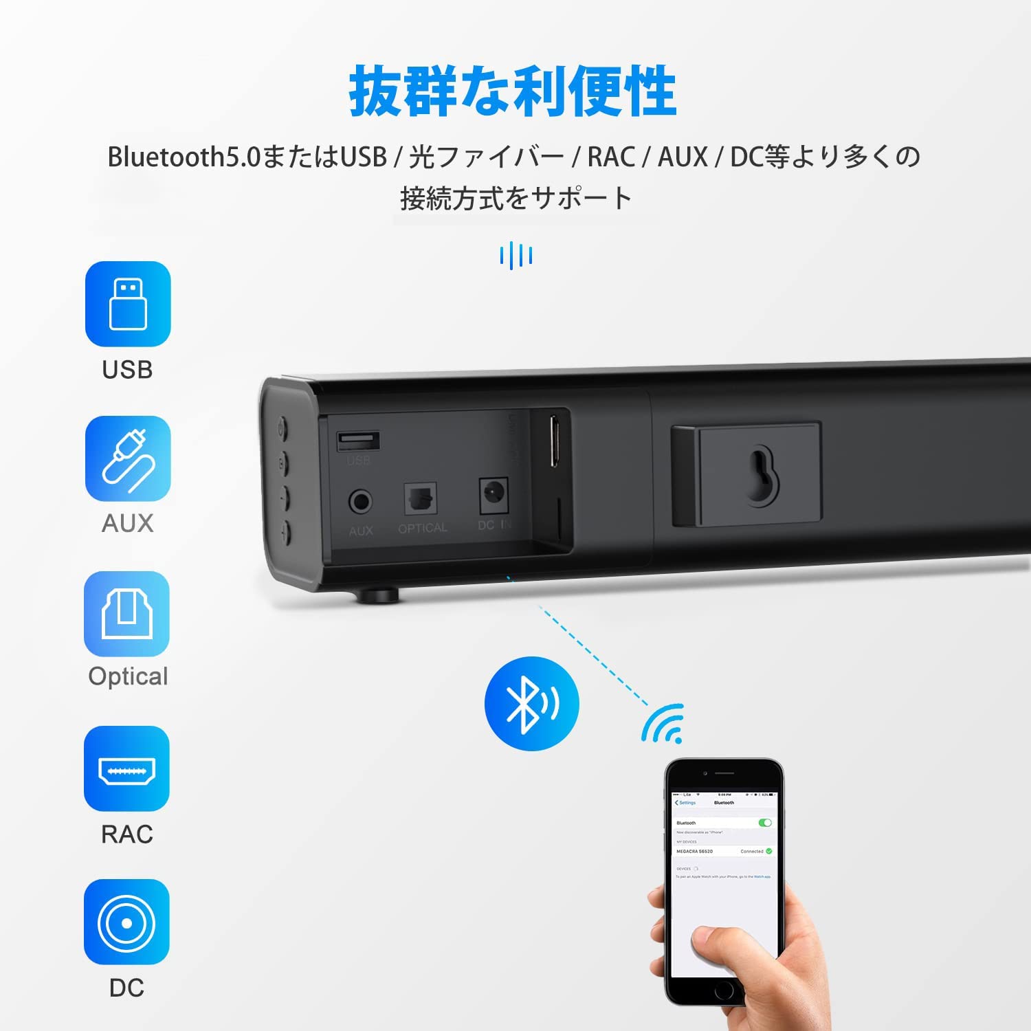 Amazon.co.jp: サウンドバー テレビ用 BUFFRIG テレビスピーカー PC