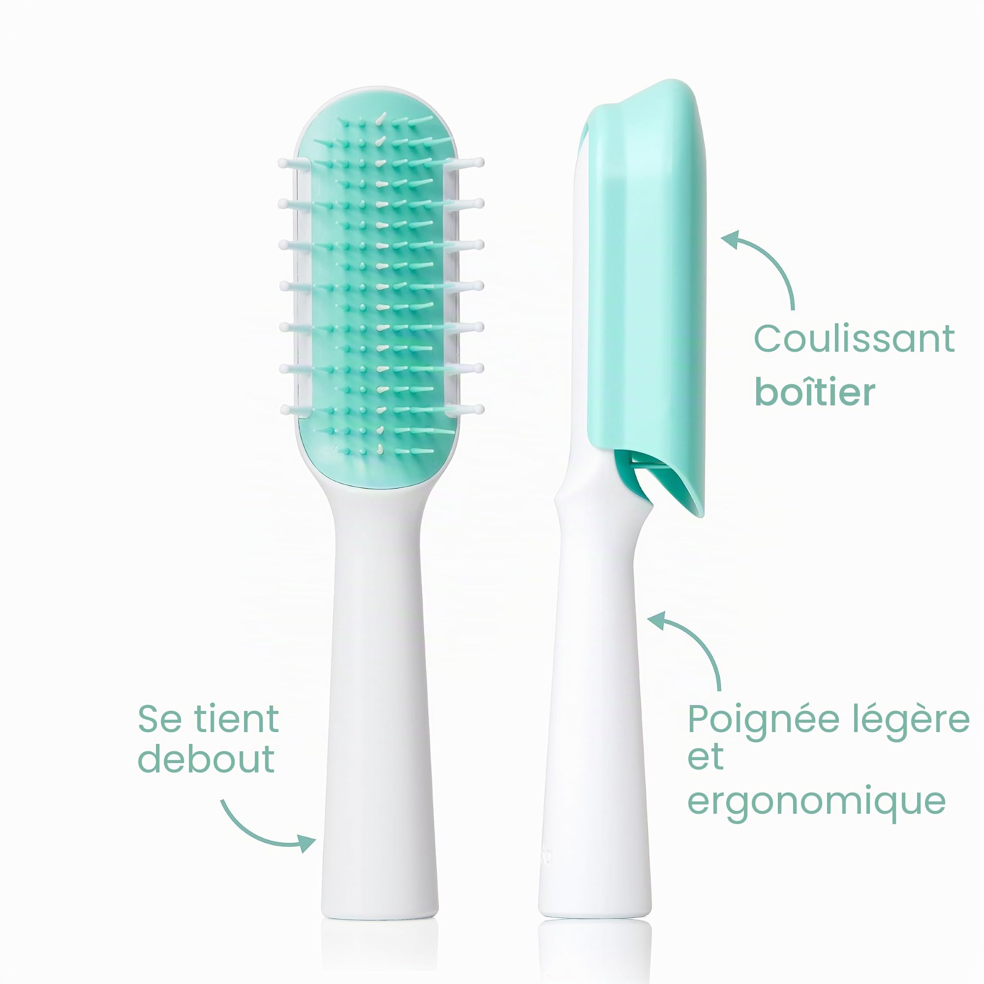 Frida Baby Brosse à cheveux pour enfant : brosse à cheveux à poils solides pour cheveux épais ou bouclés