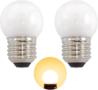 Led Night Light Bulbs 15 Watt Equivalent E26 Base, G40 1.5 W Low Watt Small Light Bulb,G14 Low Power Warm Light Bulbs,Fros...