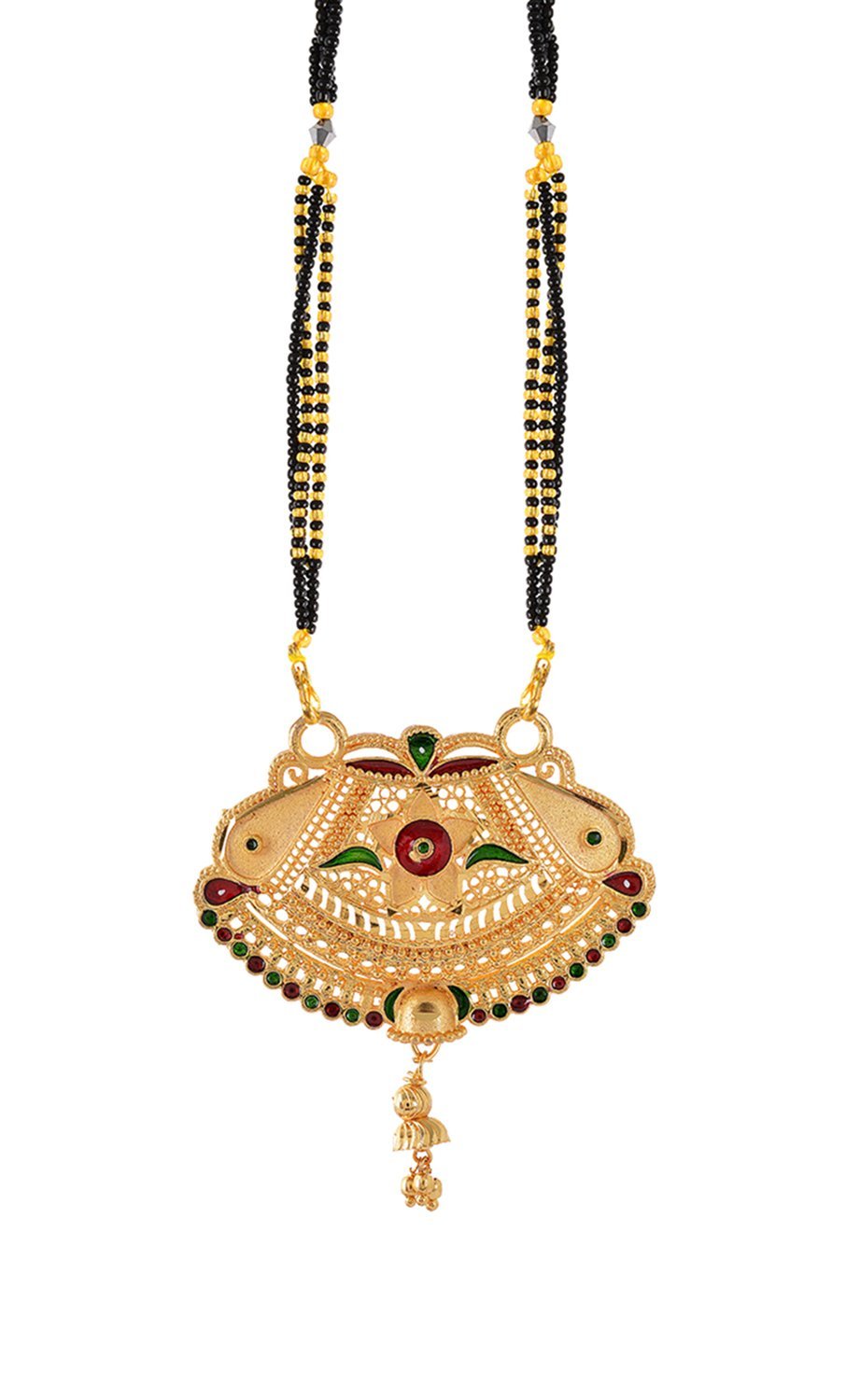 Handicraft Kottage Traditional Mangalsutra Necklace Set Jewellery for women and Girls (Golden4) (B01IP9MQB8) Amazon Price History, Amazon Price Tracker