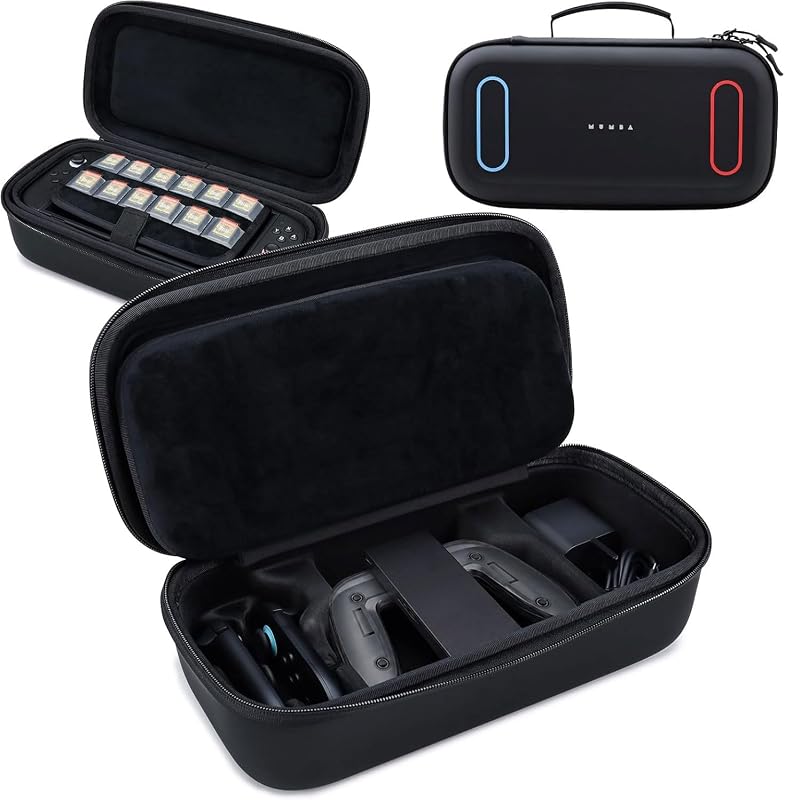 Mumba Carrying Case for Nintendo Switch 2, Hard Shell Travel Handbag Pouch with Game Card Slots for Switch 2 Accessories, (12.8 x 6.7 x 4.0 Inches), Black