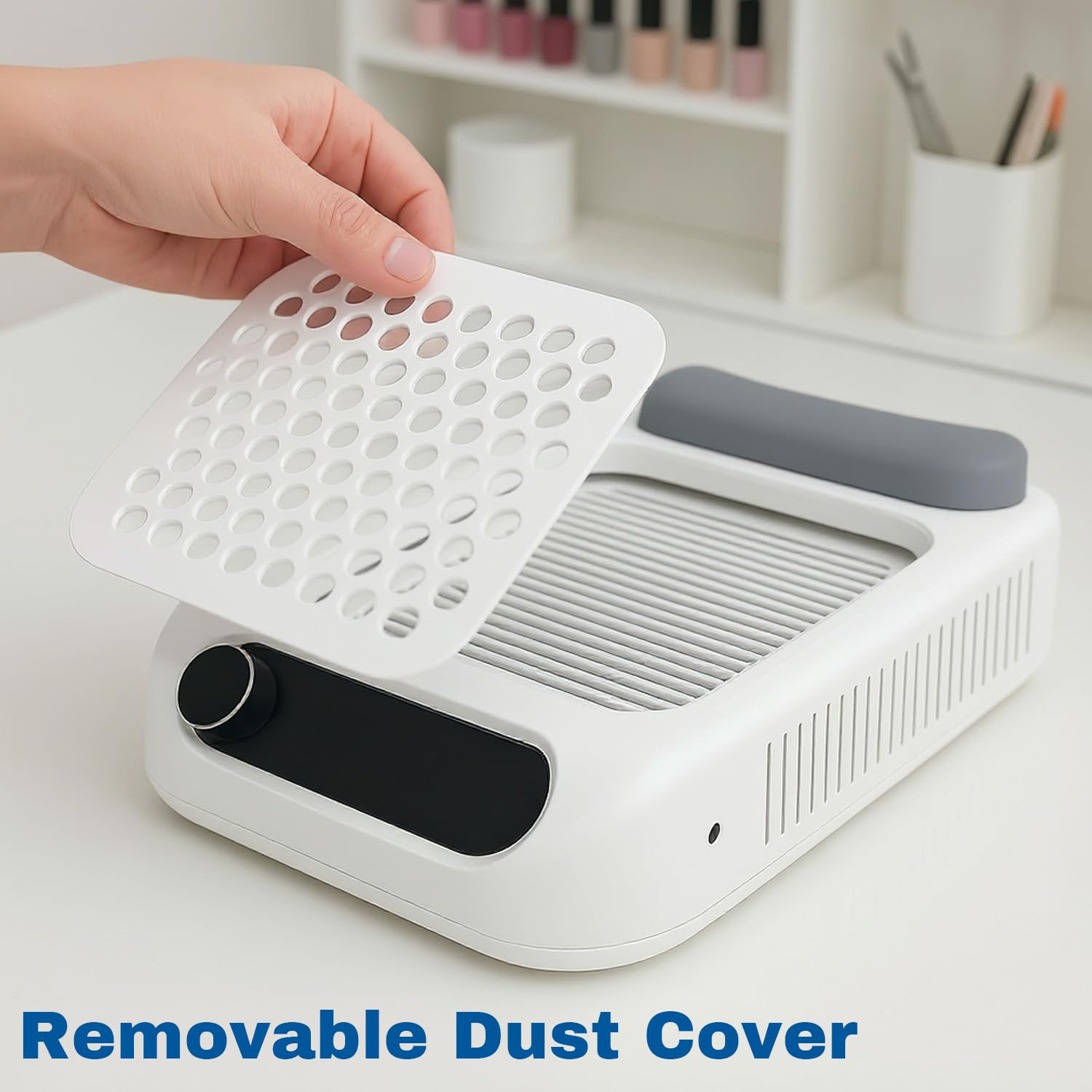 TARSHYRY Professional Nail Dust Collector with LED Display, Powerful Suction Dust Collector Nail Tech,Adjustable Speed,Reusable Filter,Nail Vacuum for Nail Polishing Manicure Pedicure Salon Home