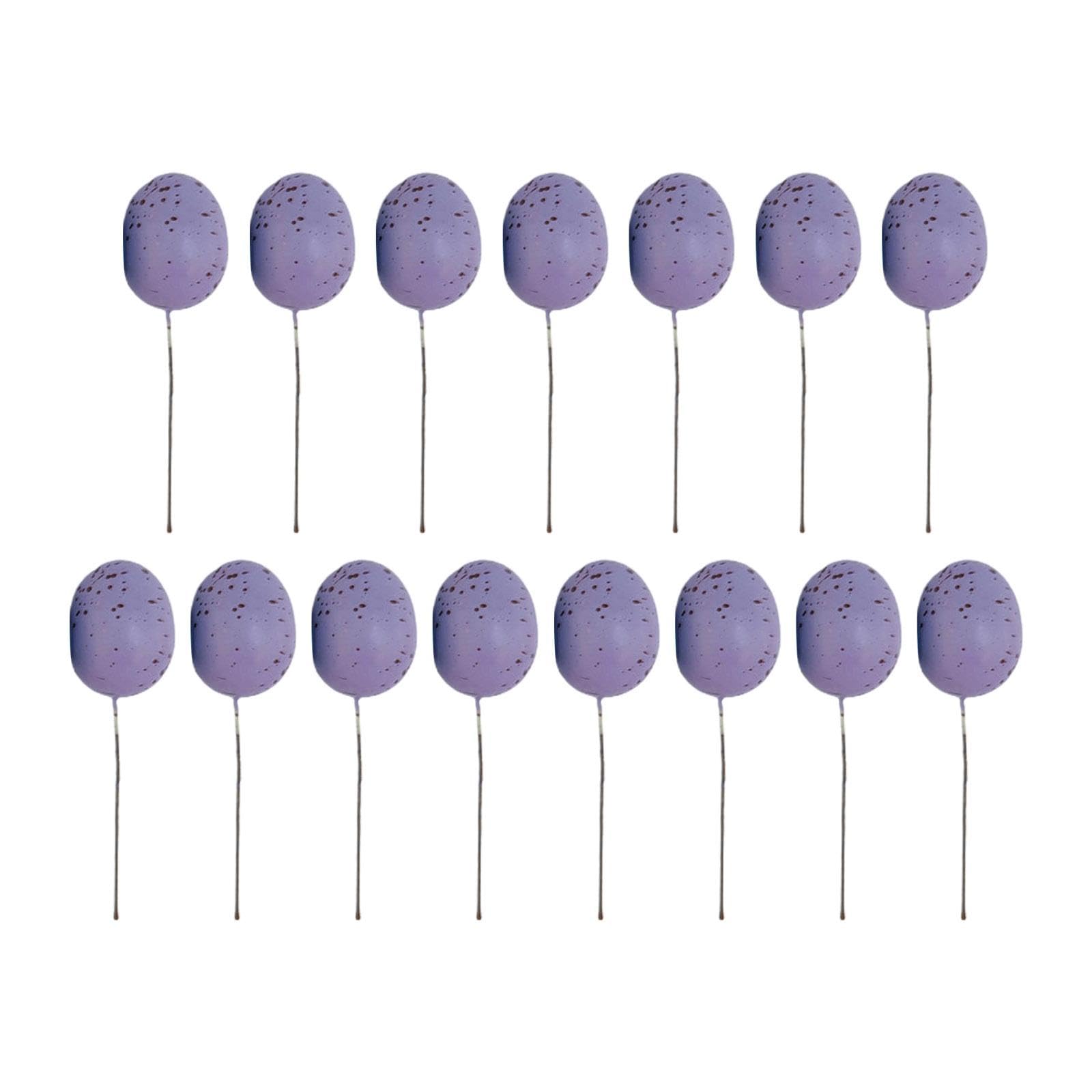 Elnwnnkc 20Pcs Easter Foam Eggs Handicraft Cake Stake Ornament Supplies for Festival Holiday Party Background Decor Easter Eggs Decorative