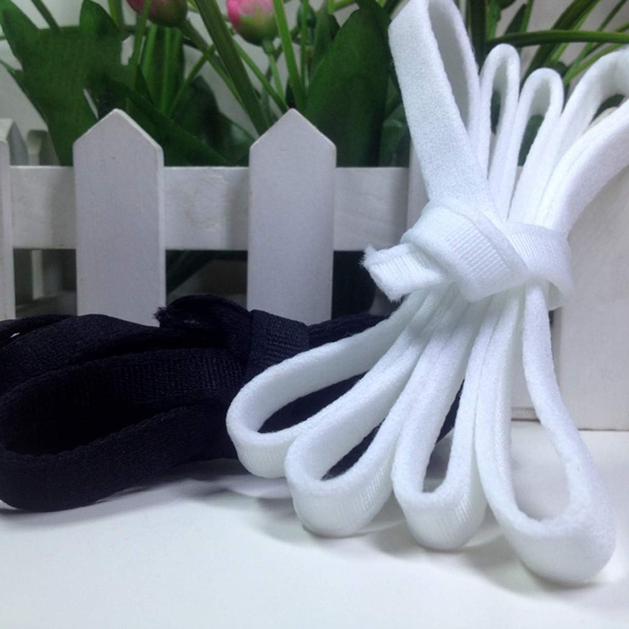 CHENGYIDA 5.5 Yards (1cm Width) Black Boning Trim Tape Cover for Bra Under Wires Corsets, Nursing Caps, Bridal Gowns, Evening Gowns, Lingerie, Swimwear, Hats, Handbags, Plush Toys and More