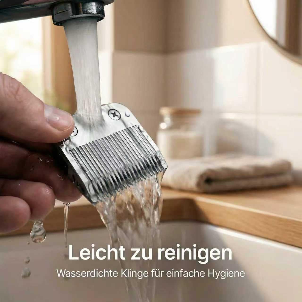 Oryzon ProTrim 2.0 Haarschneider, Trimmer Herren mit LCD-Anzeige und Edelstahlklingen für Präzise Konturen und Übergänge bei Haar und Bart