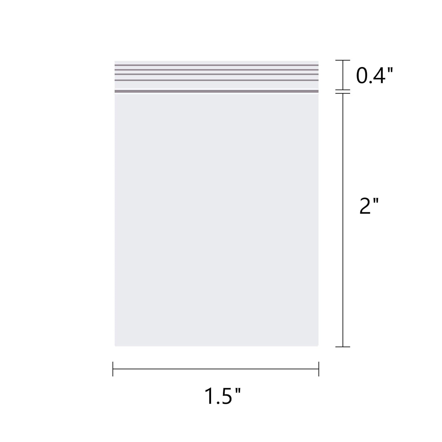 Clear Plastic Zipper Bags 100pcs 1.5 x 2 Inch Small Reclosable Poly Bags Mini Resealable Zipper Bags 2 Mil for Jewelery Coins Pills Sample Vitamins Beads : Office Products