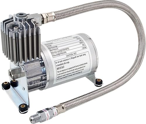 Miniatura 3 de Vixen Horns Compresores de aire dobles de alta resistencia de 150 PSI Reemplazo universal para camión bocina de tren de automóvil suspensión paseo