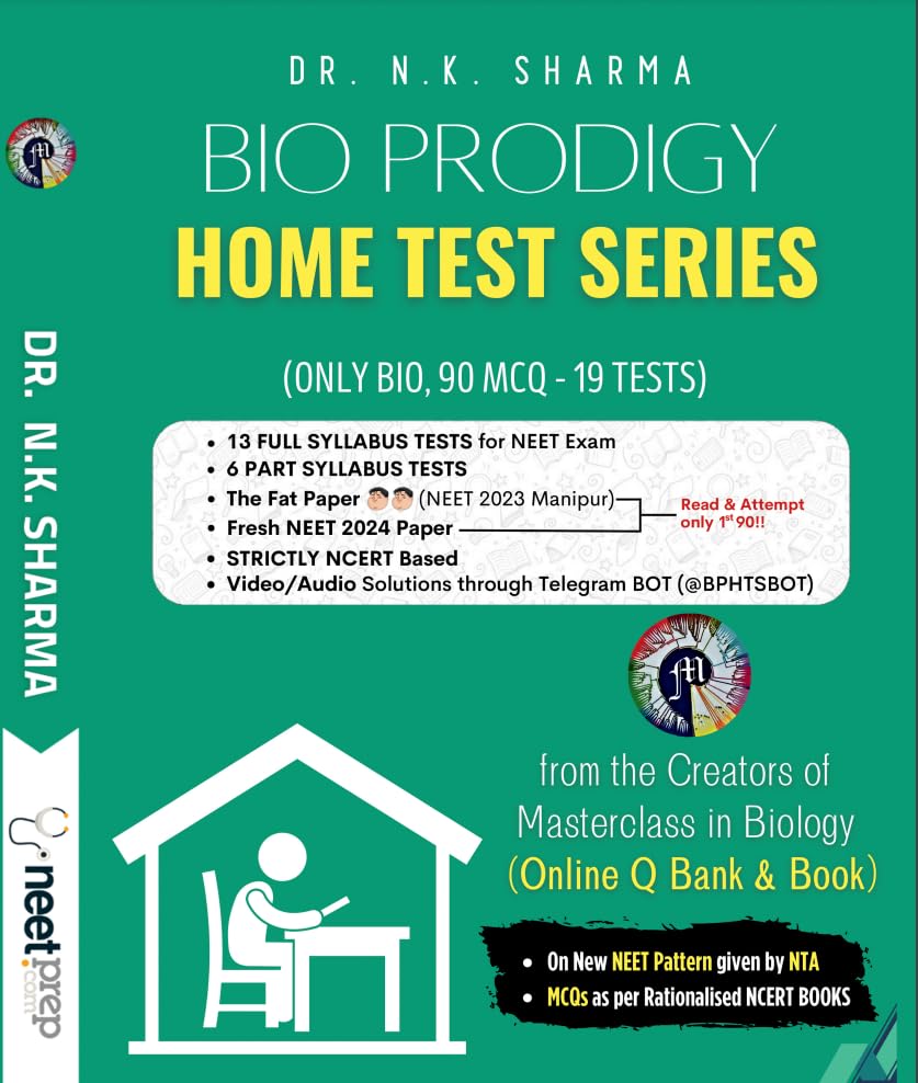NEETprep Bio Prodigy Home Test Series by Dr. N.K. Sharma | NCERT Based 13 Full Syllabus & 6 Part Syllabus NEET Tests with Audio/Text Solutions