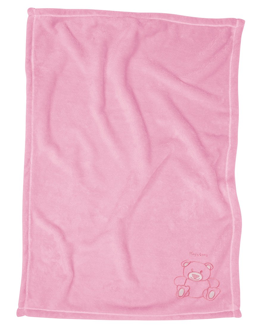 Playshoes 75 Xx 100cm Soft Embroidered Fleece Blanket (Pink), 75 x 100 cm/29.5 Inch x 39.4 Inch