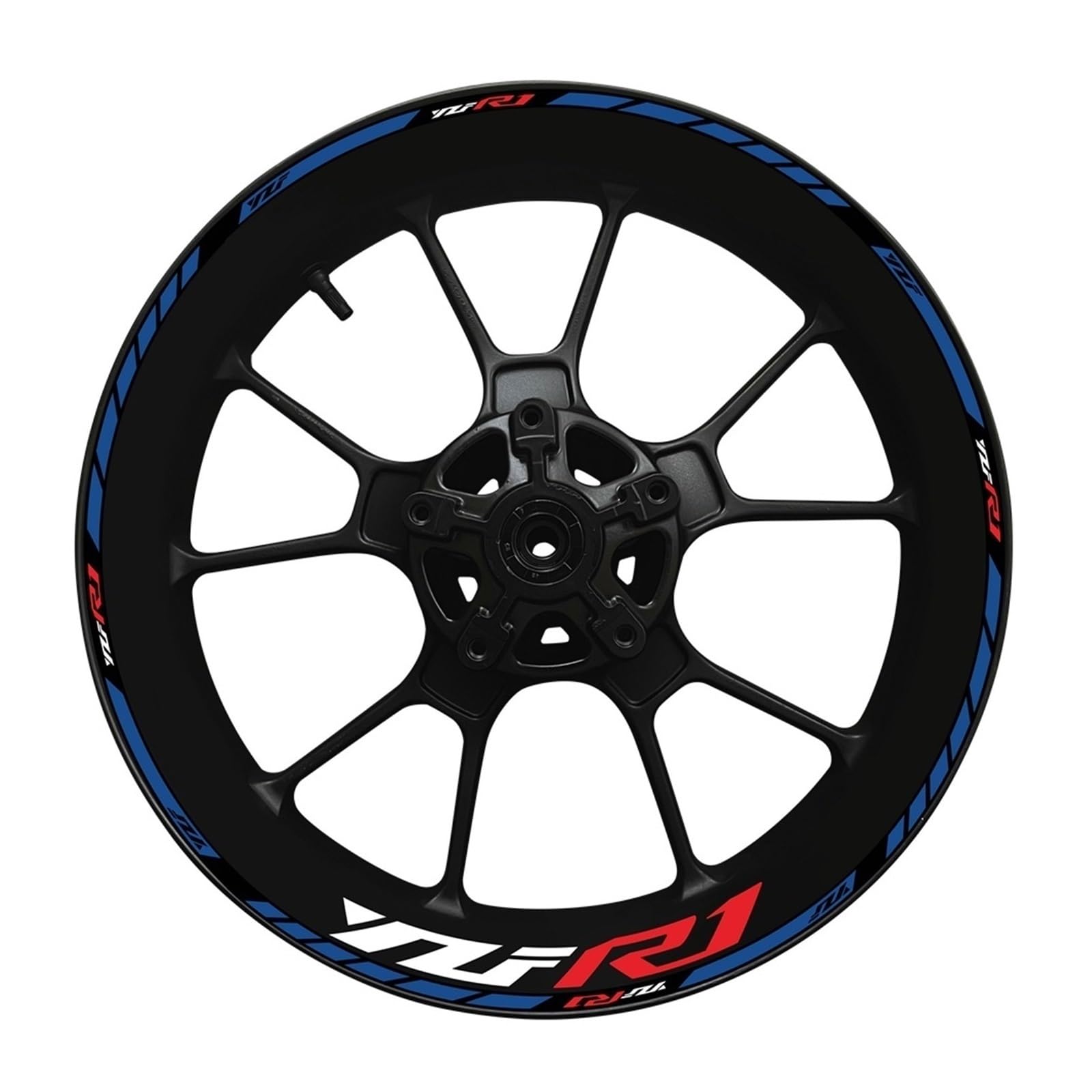 Motorcycle Thickened Edge Outer Ring Reflective Sticker Stripe Wheel Decals for Yamaha YZF R1 Motorbike(Color9)