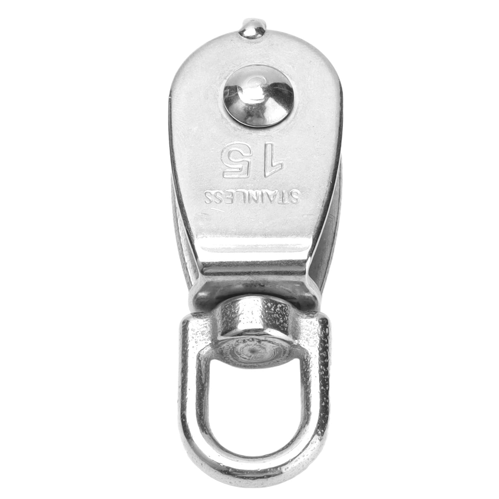 ANKROYU 10PCS Single Pulley Block, Stainless Steel Wire Rope Lifting Hook Hanging Towing Wheel, Crane Pulley Block Hook for Suspend Heavy Objects (M15)