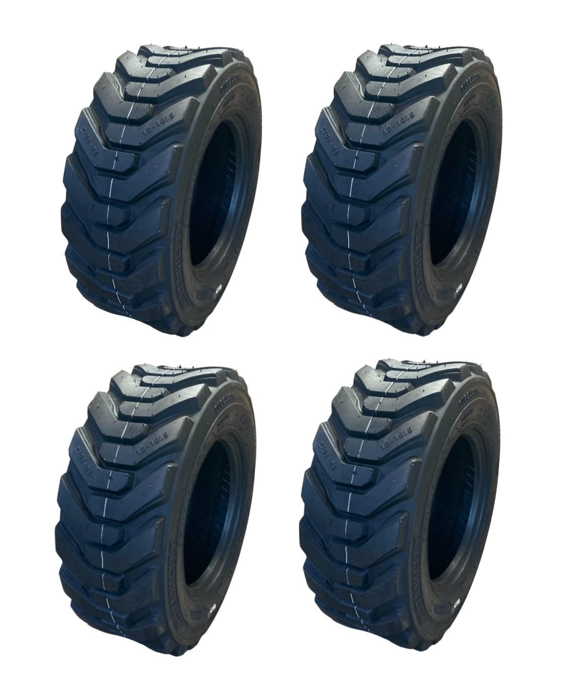 Forerunner SKS-8 Skid Steer Tires & Rims – 10-16.5, 12-Ply, 8-Lug, Set Of 4