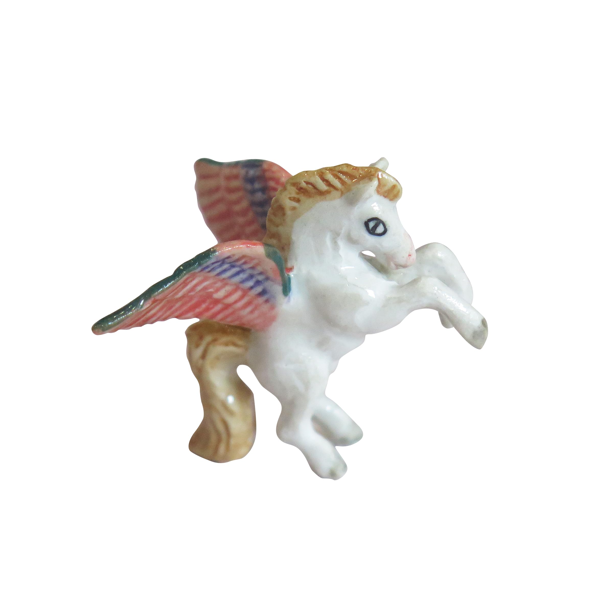 Luck Trader Mystical Pegasus Horse Minifig Mini Figurine - Hand Painted Porcelain Ornament