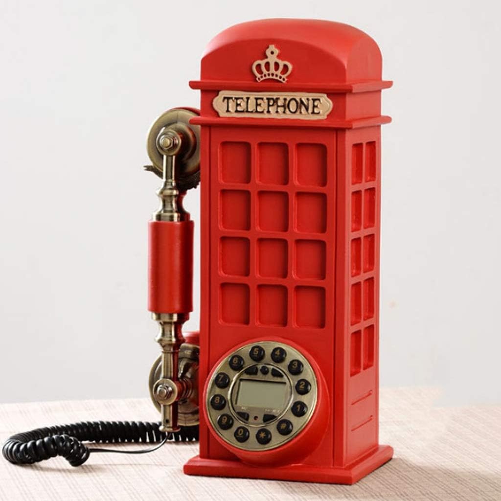Retro Rotary Dial Phone Antique Wired Continental Telephone Phone Decoration