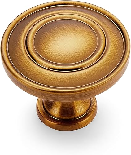 Miniatura 3 de Aandxomk - Juego de 10 pomos de latón antiguo de 1.25 pulgadas, herrajes de gabinete de cocina, puerta de armario, cajón de metal, escritorio,