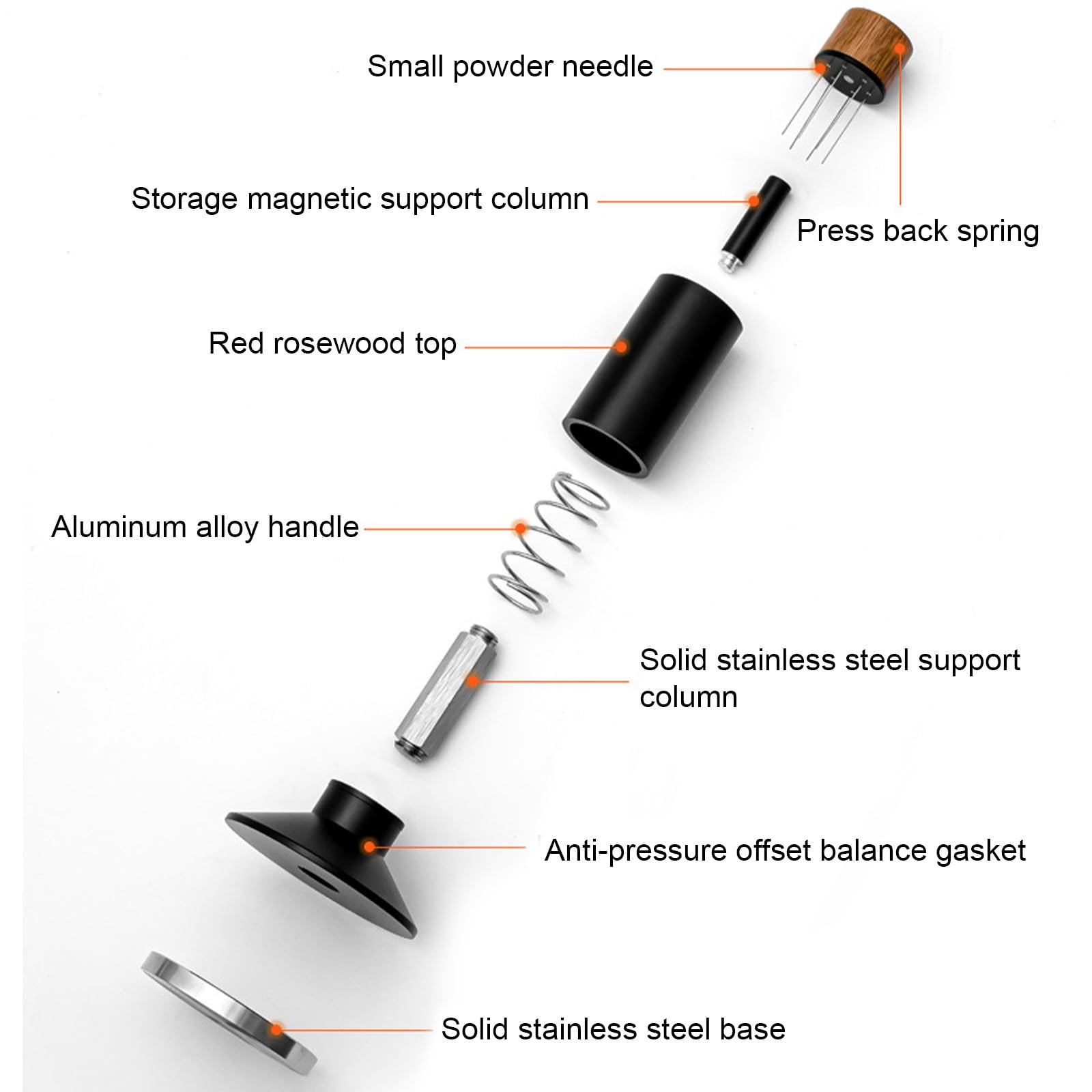 Tamper para máquina de café espresso, dosificador de café