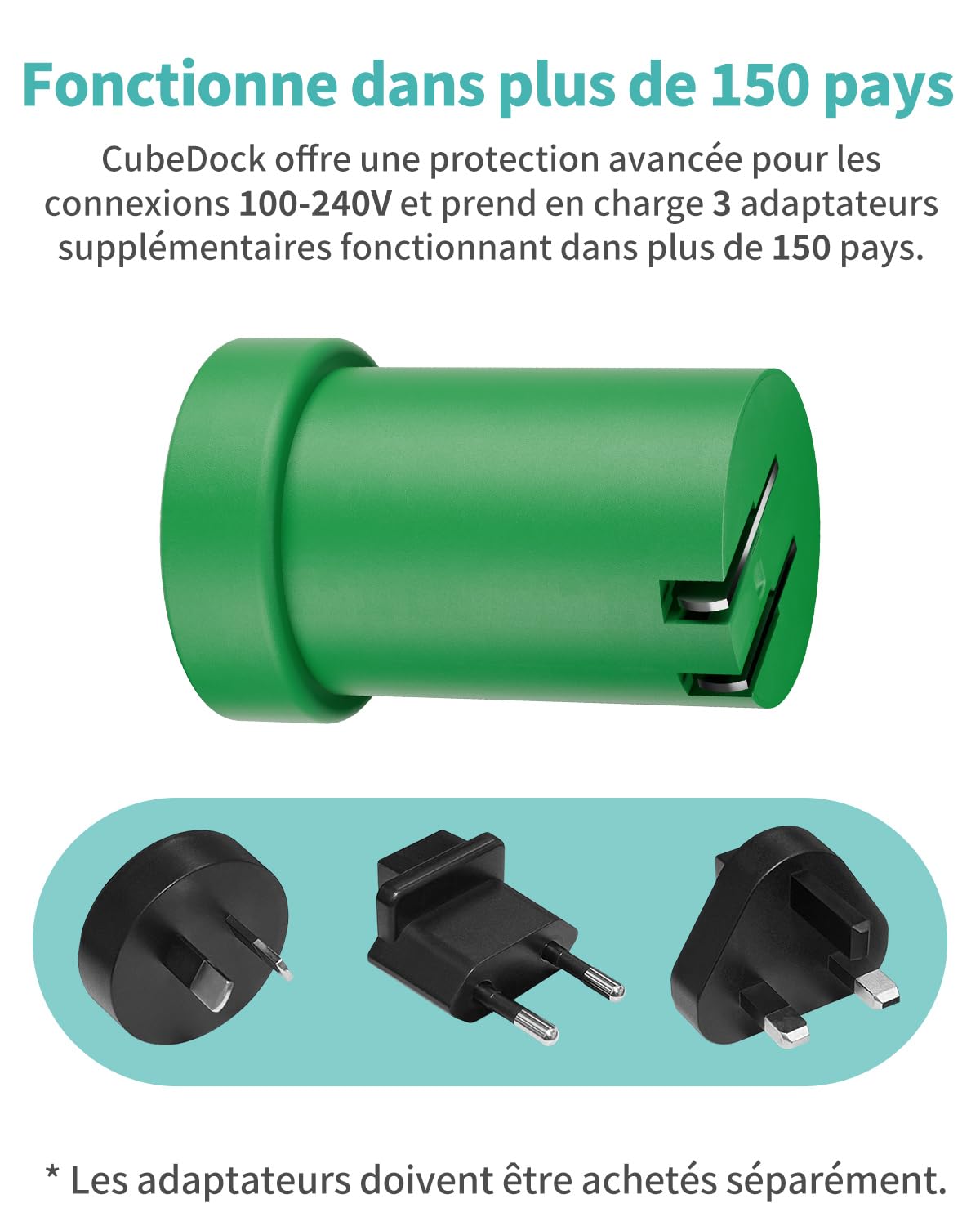 65W Dock Switch 2 Chargeur Compatible avec Switch/OLED, Portable Switch Docking Station pour TV avec 4K 60Hz HDMI/USB 2.0/USB-C PD 3.0 Charge Rapide, Câble Type-C Inclus, Tuyau Vert