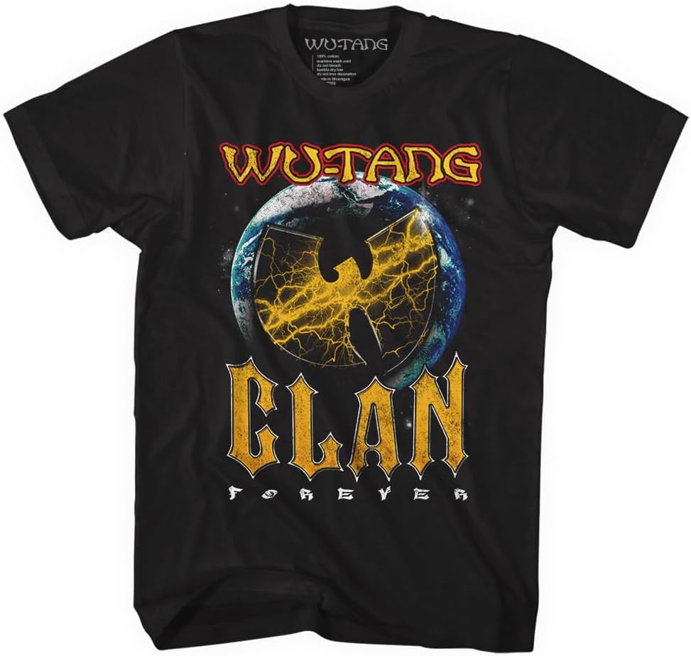 Wu-Tang Clan Unisex-Adult Wu-Tang Official Merch Bat Globe Tee