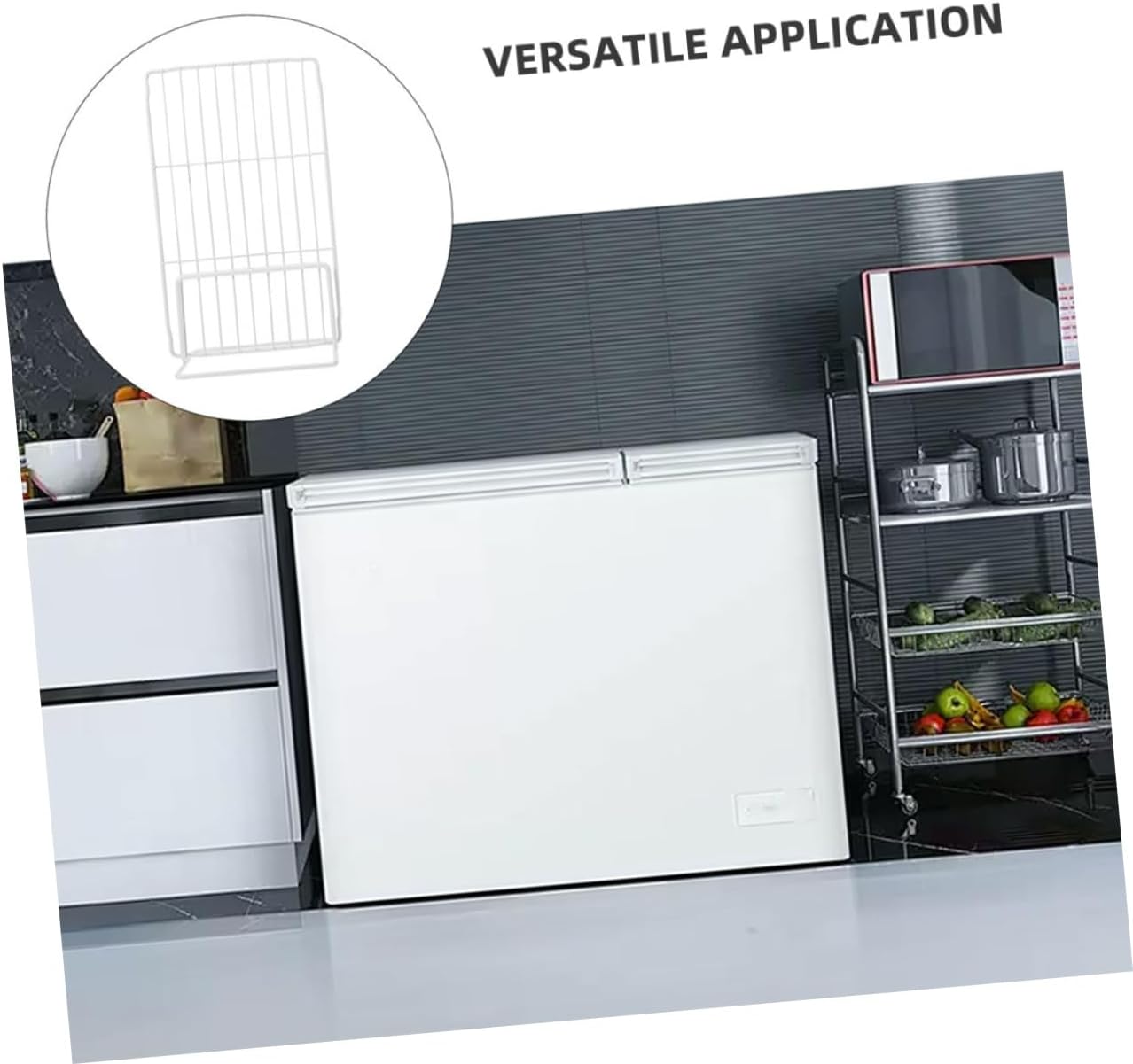 2pcs Freezer Organizing Separator Wire Dividers for Refrigerator Mesh Easy Install Shelf Divider